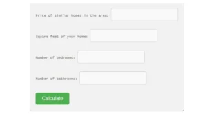 Home valuation calculator
